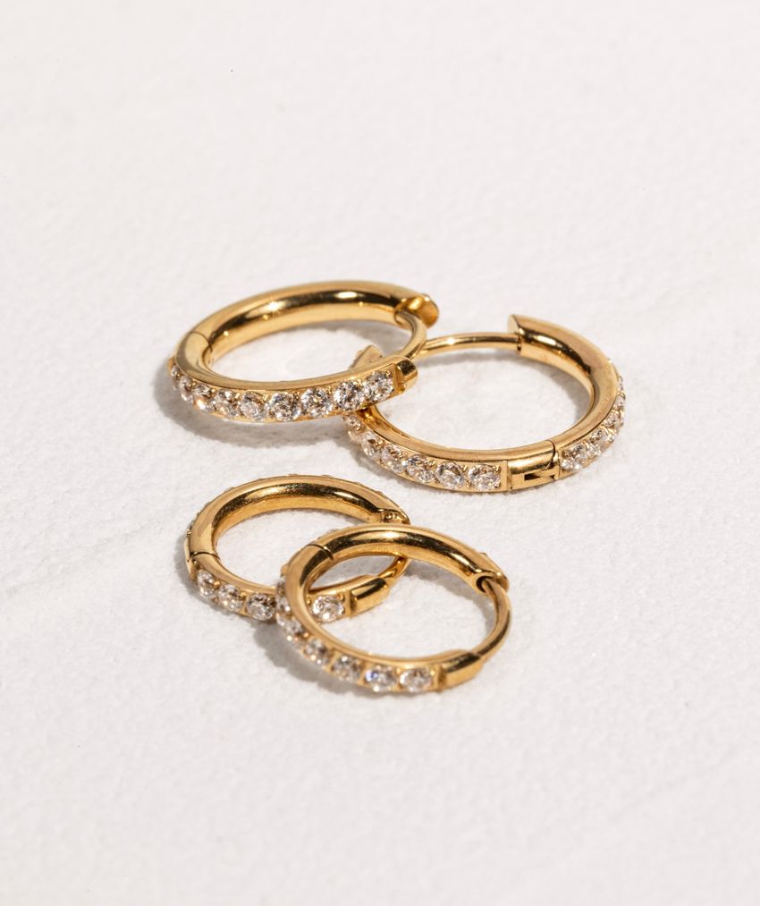 Eternity Hoop Earrings in Titanium
