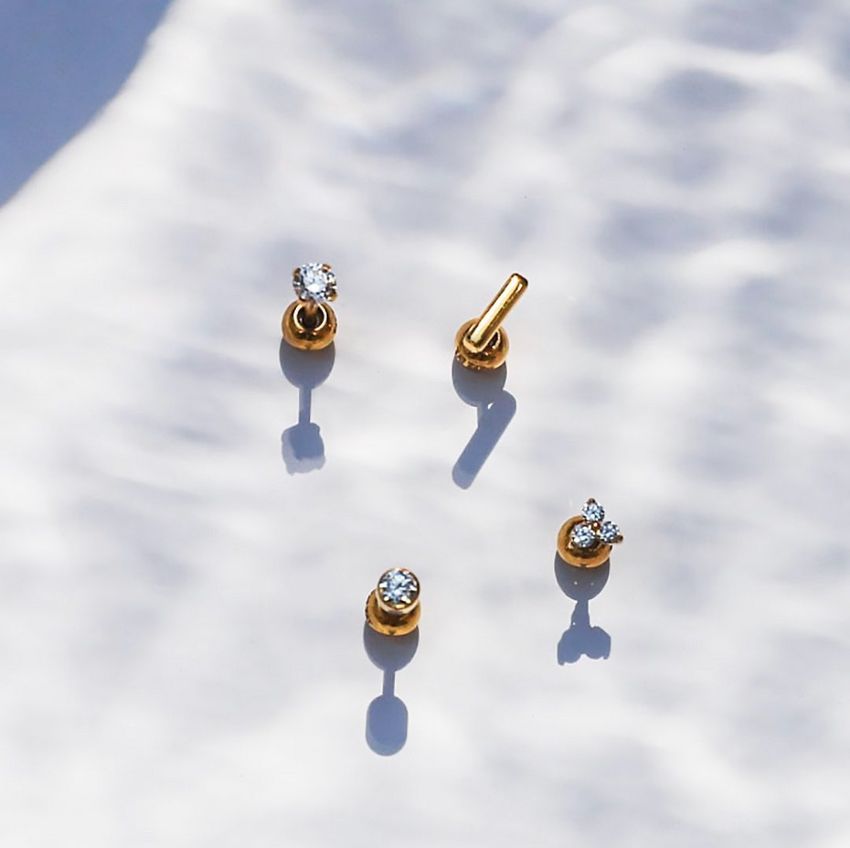 ◆Maison Miru◆Celestial Crystal Studs in Titanium Tiny Crystal Studs in Titanium