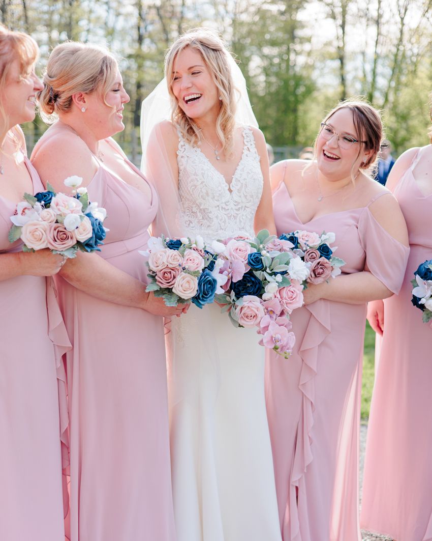 Dusty Rose Navy Blue Wedding Decor – Ling's Moment