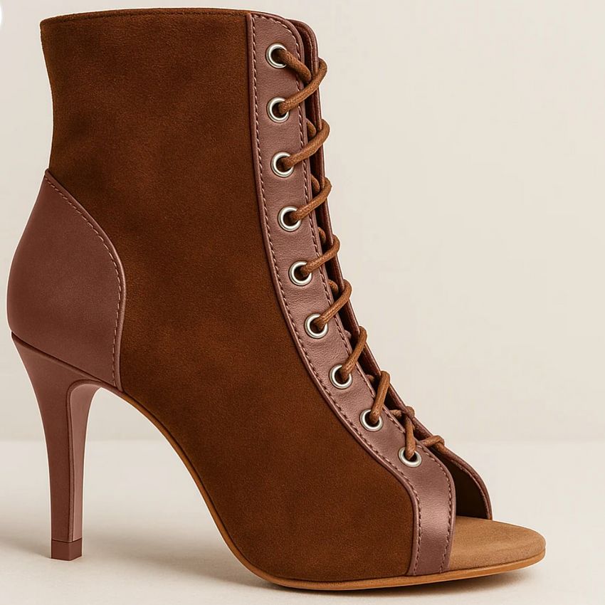 【Yuya 】BEAUTIFUL SHOES Puchi Mocha Dance Booties: Distinctive Color for Your Unique Dance